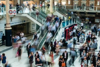 Busy retail shopping centre